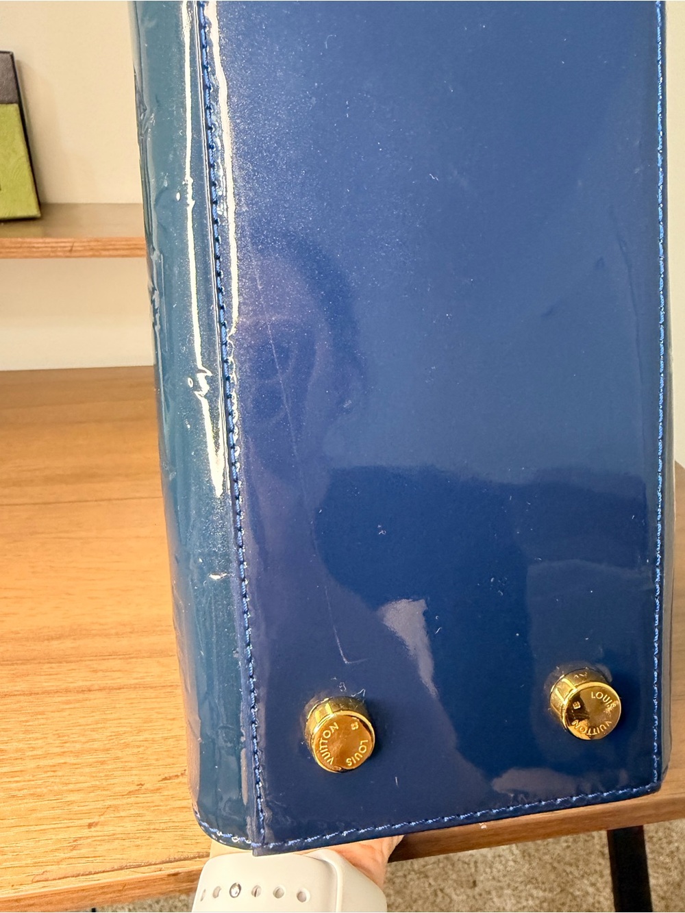 Authentic Louis Vuitton Navy Vernis Brea - Picture 9 of 15